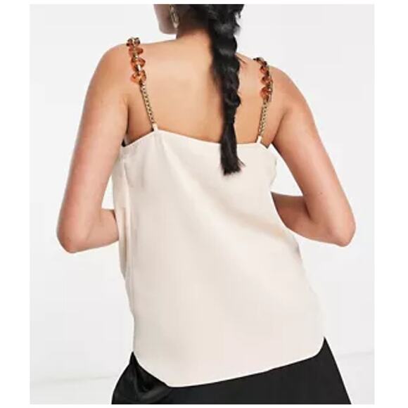 New ~ RIVER ISLAND ~ Cowl Neck Chain Strap Camisole 4 - Picture 2 of 8